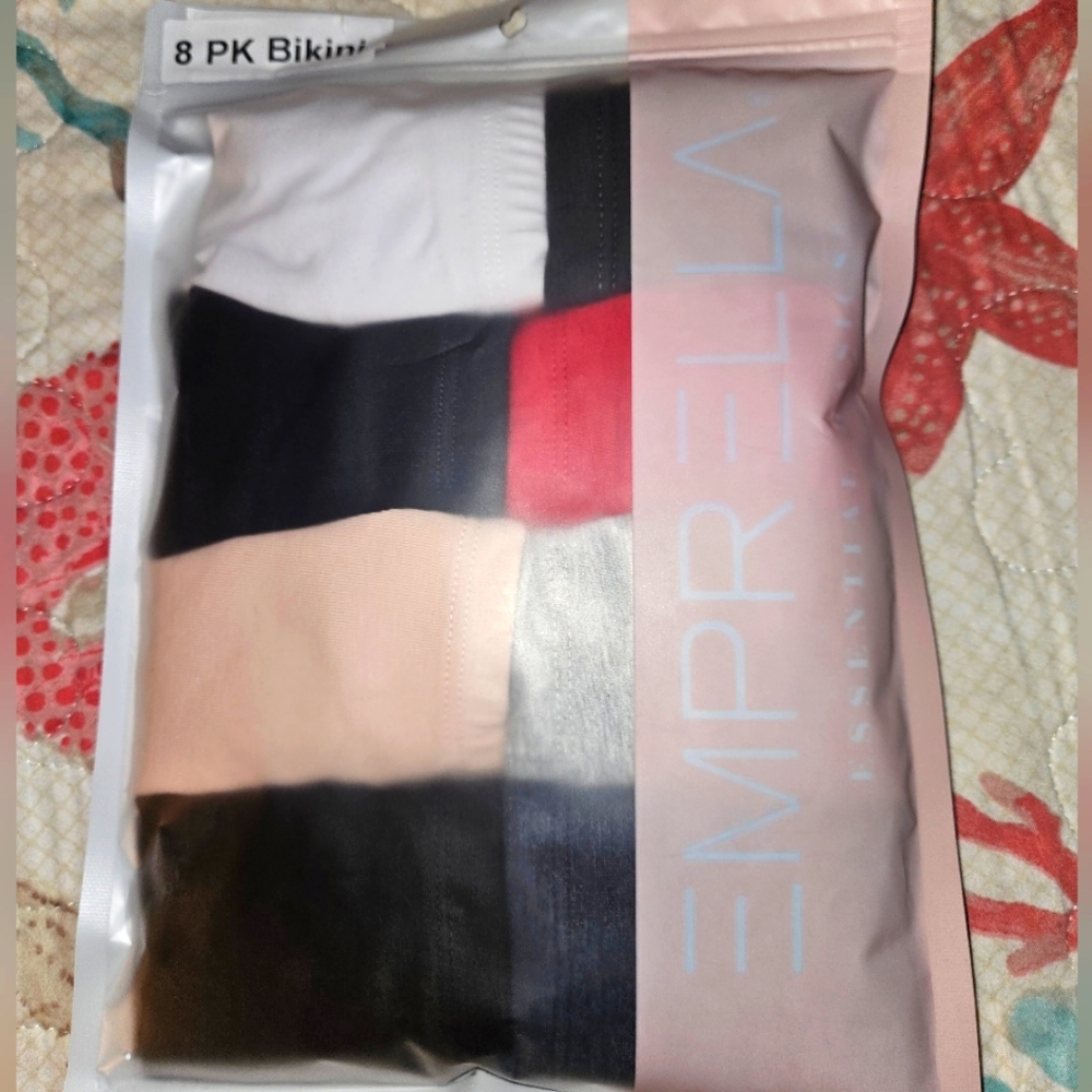 Emprella Size Large 12/14 Teens Bikini Underwear 8-Pack New